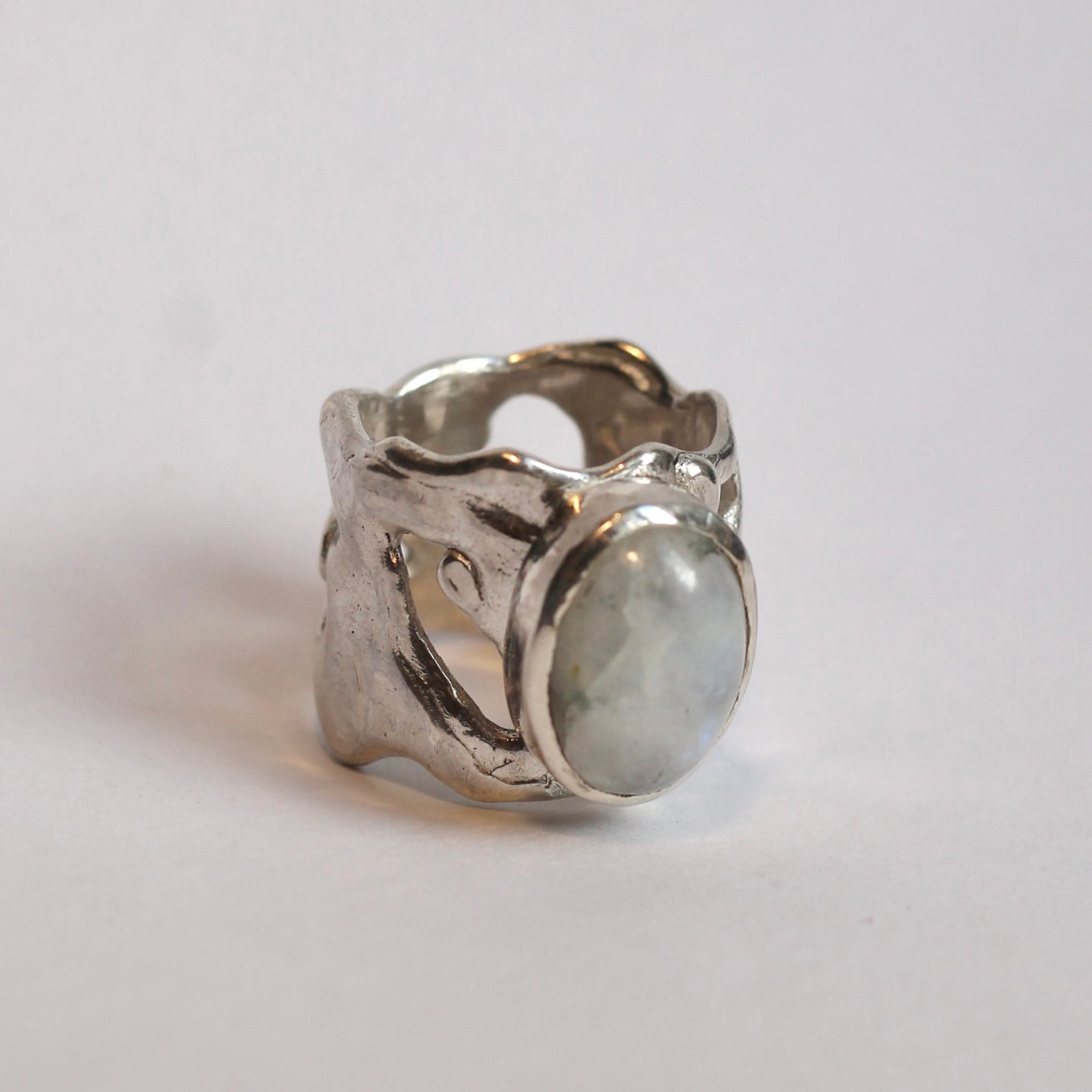 anillo ANCHO FORMAS + piedra luna