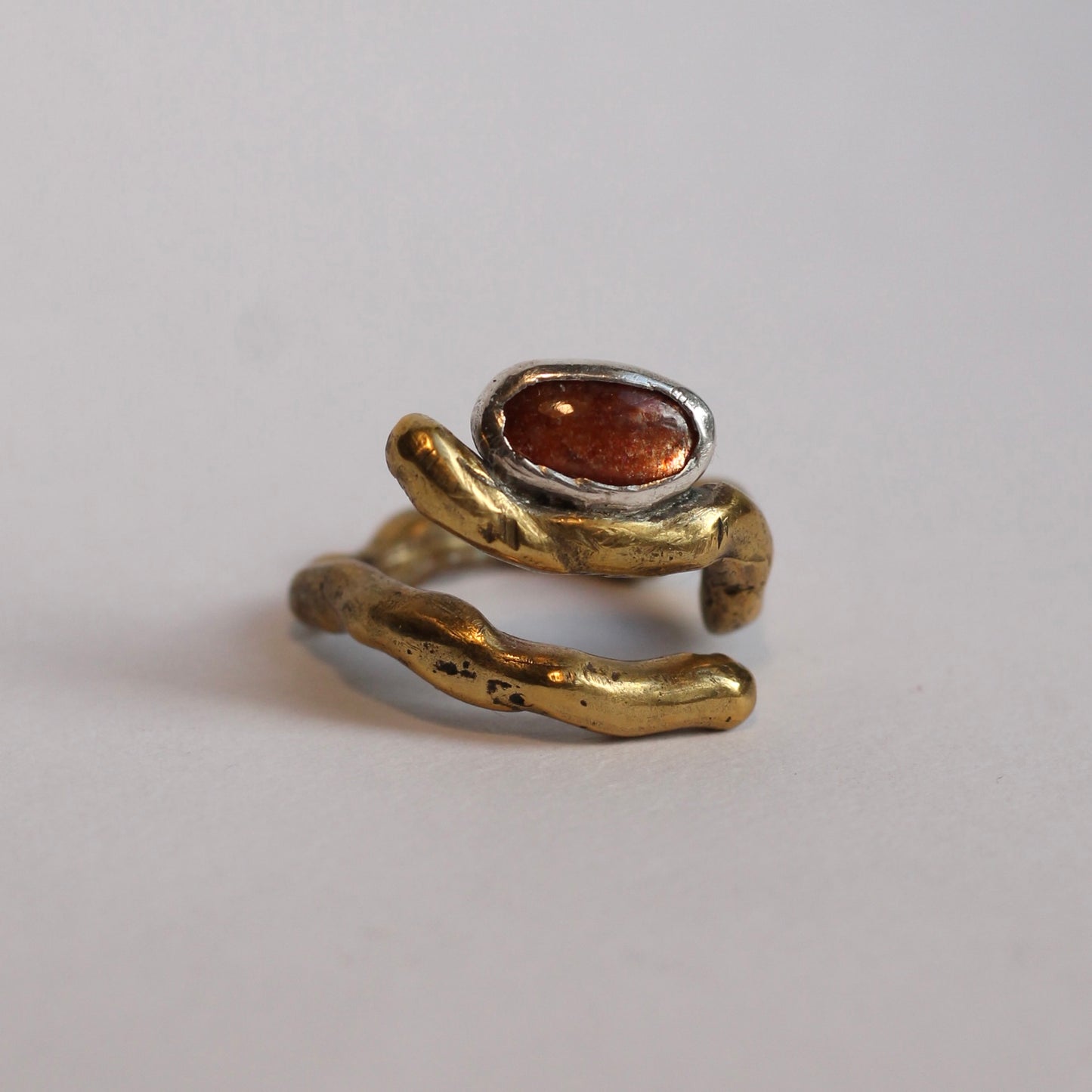 anillo BUTIÁ + PIEDRA DEL SOL